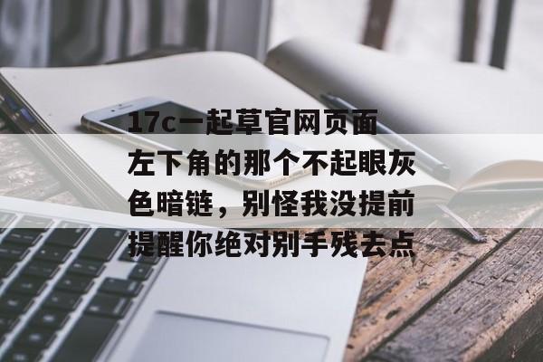 17c一起草官网页面左下角的那个不起眼灰色暗链，别怪我没提前提醒你绝对别手残去点